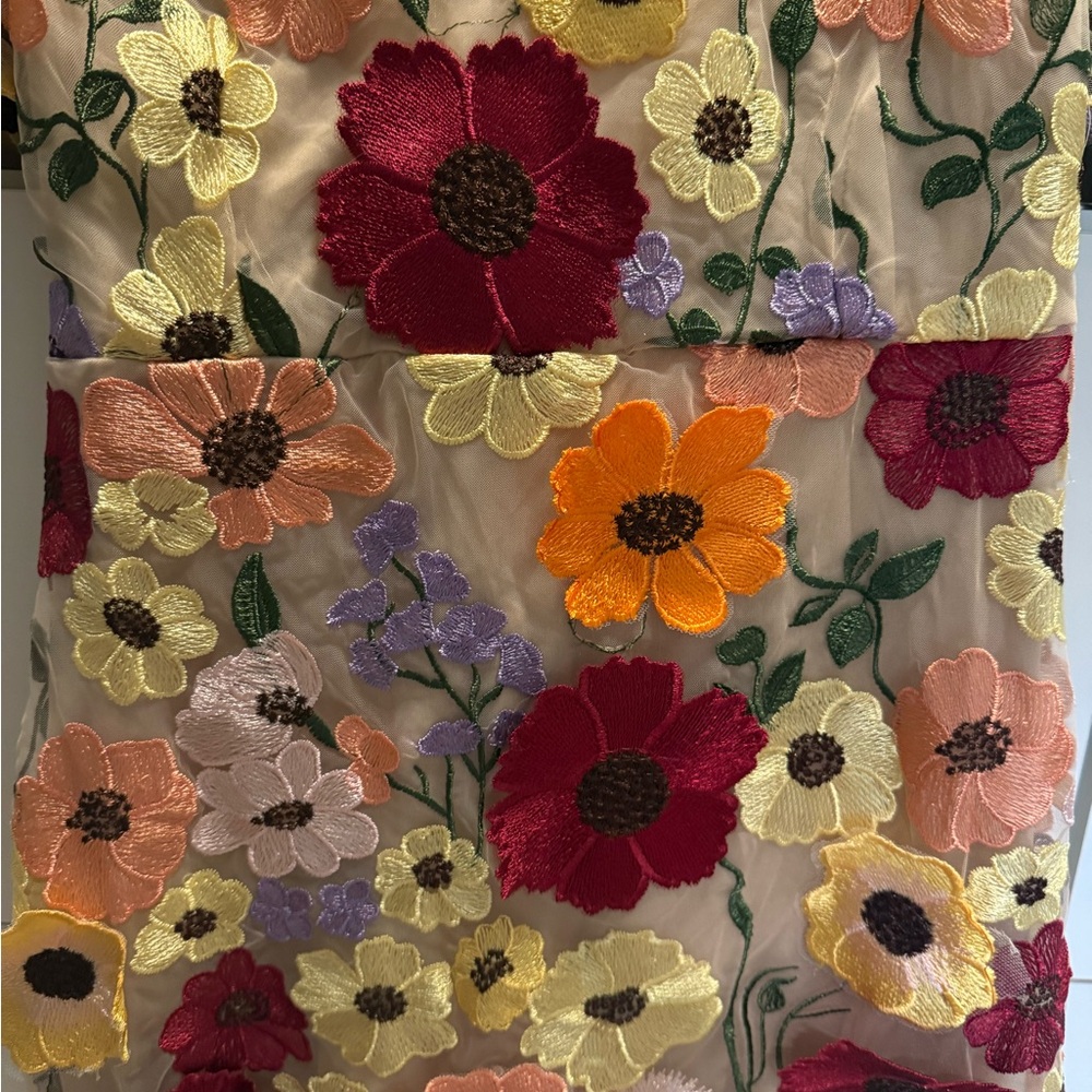 Floral Embroidered Fabric